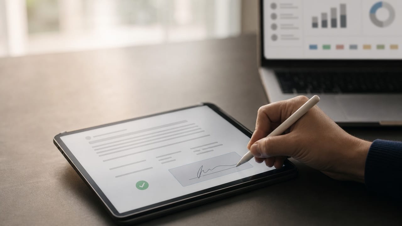Szerződés digitális aláírása a BürOffice-ban